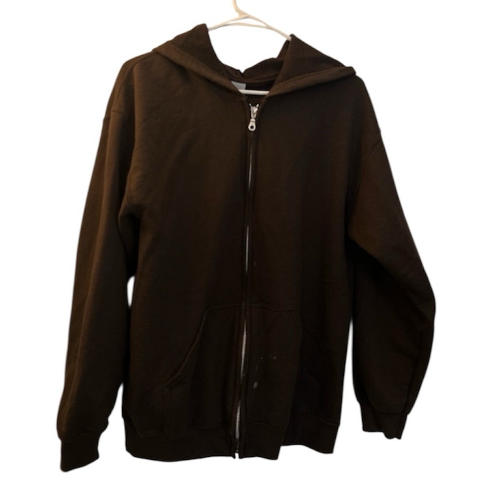 Brown Zip-Up Hoodie
